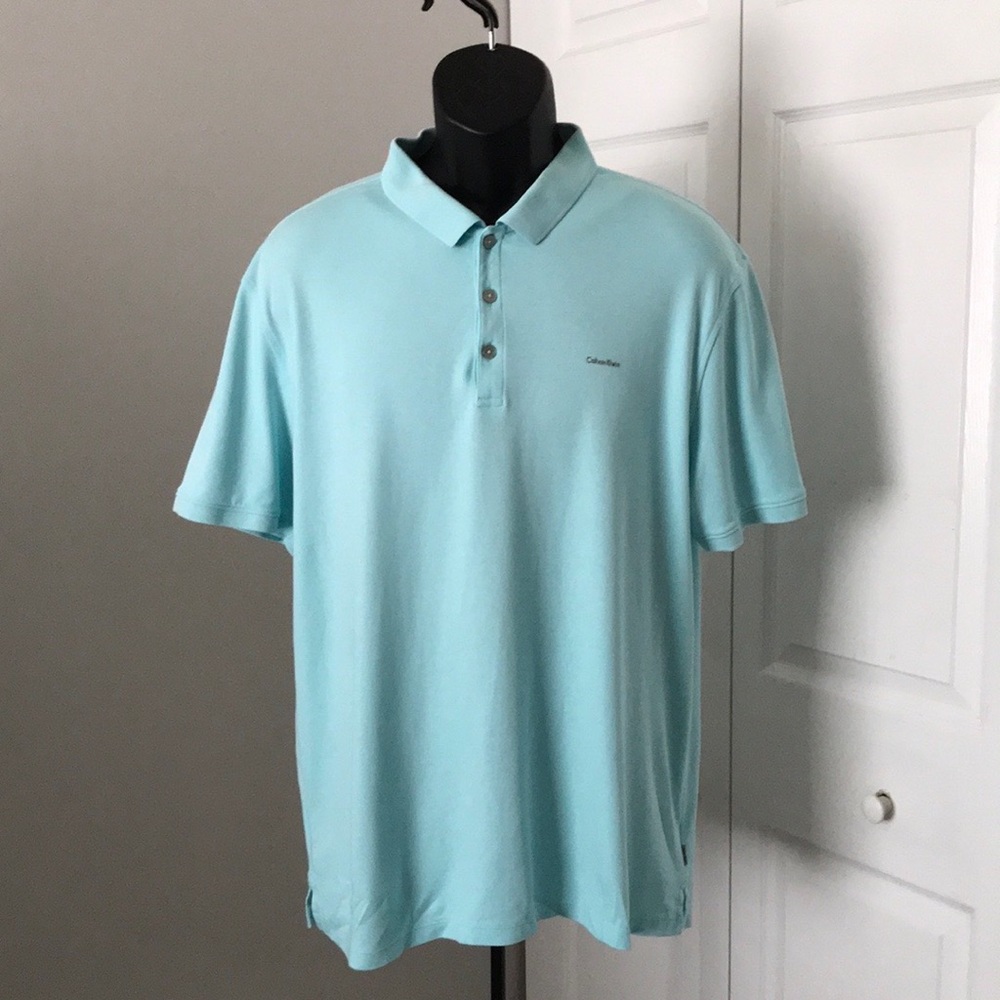 CALVIN KLEIN Mens Liquid Cotton Polo Shirt | XL - Picture 3 of 12